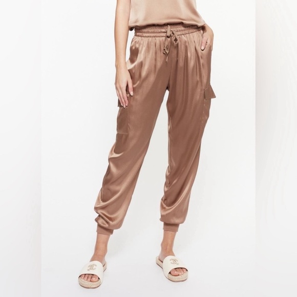 Cami NYC Elsie Silk Jogger Pant in Beechwood Size XXS NWT - Picture 1 of 8